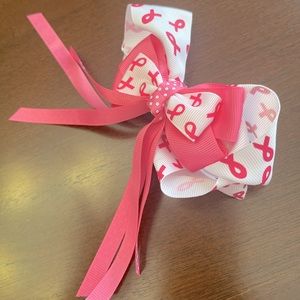 Breast Cancer Awareness Girls/Womens Bow - Pink